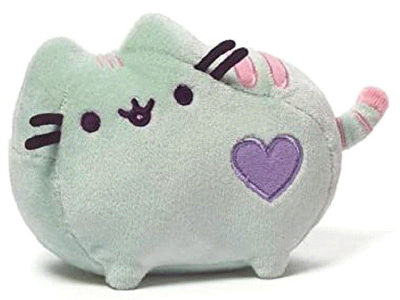 GUND Pusheen Heart Pastel Cat Plush, Green - 6