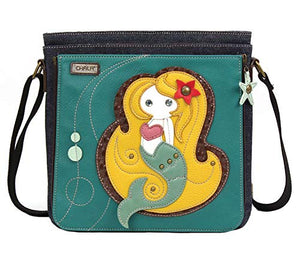Chala Mermaid Deluxe Messenger Handbag Purse Crossbody