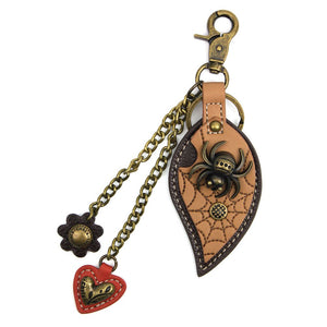 Chala Charming Keychain Spider Purse Charm, Key Chain, Bag Charm, Key Fob
