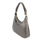 Chala Sweet Hobo Tote Handbag Purse Paw Print Ivory Pewter