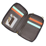 CHALA Wallet Crossbody Purse Handbag Paw Print - Brown