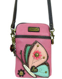 Chala Butterfly Cellphone Crossbody Purse Adjustable Strap Handbag Guava