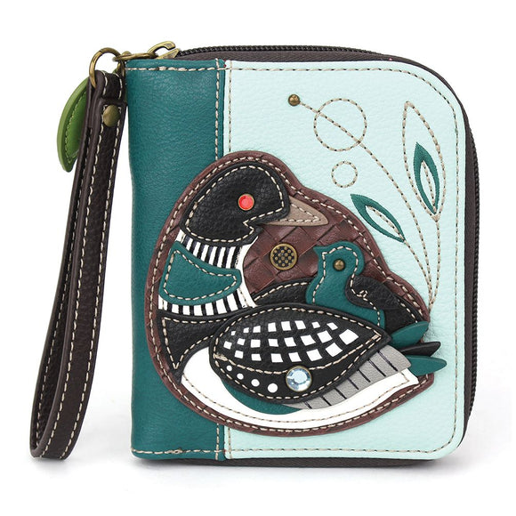 Chala Loon Bird Zip Around Wallet