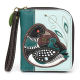 Chala Loon Bird Zip Around Wallet