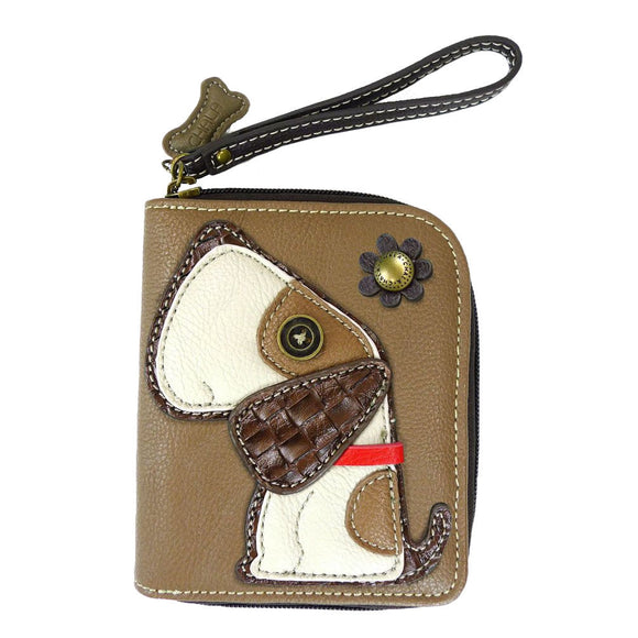 Chala Toffy Dog Brown Dog Lovers Zip Around Wallet