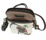 Chala Toffy Dog Brown Stripe Cellphone Crossbody Purse Handbag