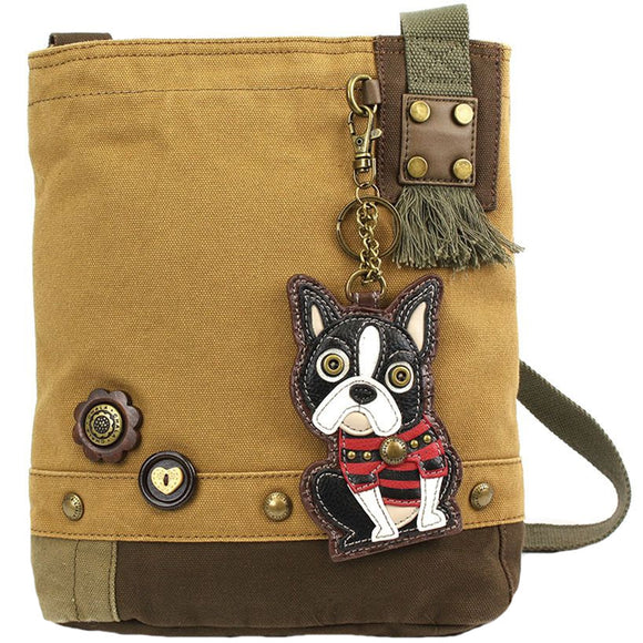 Chala Boston Terrier Patch Crossbody Purse Handbag Dog Mom