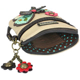 Chala Butterfly Ivory Cellphone Crossbody Purse Adjustable Strap