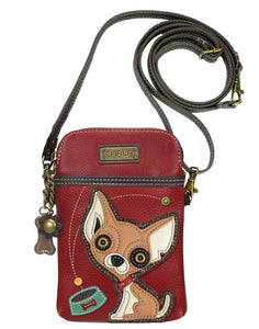 Chala Chihuahua Cellphone Crossbody Purse Adjustable Strap Dog Lovers, Dog Mom