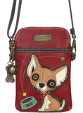 Chala Chihuahua Cellphone Crossbody Purse Adjustable Strap Dog Lovers, Dog Mom