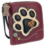 Chala Paw Print Ivory Dog Lovers Zip Around Wallet