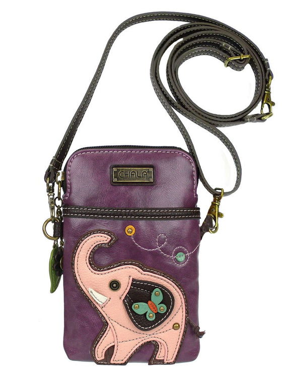 Chala Elephant Cellphone Crossbody Purse Elephant Lover Adjustable Strap