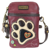 Chala Paw Print Ivory Paw Cellphone Crossbody Purse Dog Mom Paw Prints
