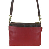 Chala Paw Print Dog Mom Mini Crossbody Purse Cute Teal & Burgundy Handbag