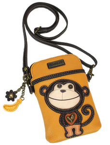Chala Monkey Cellphone Crossbody Purse Handbag