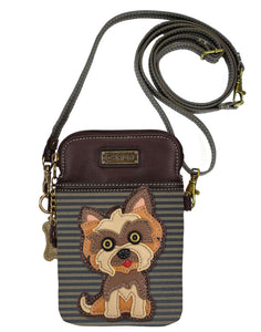 Chala Yorkshire Terrier Cellphone Crossbody Purse Adjustable Straps Handbag Yorkie Mom