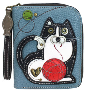 Chala Fat Cat Zip Around Wallet