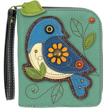 Chala Blue Bird Zip Around Wallet