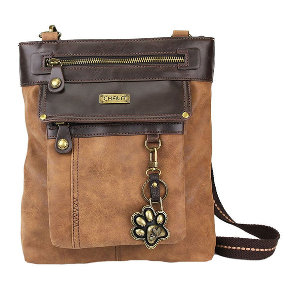 Chala Paw Print Gemini 3-In-1 Crossbody Handbag Convertible Purse