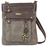 Chala Paw Print Gemini 3-In-1 Crossbody Handbag Convertible Purse