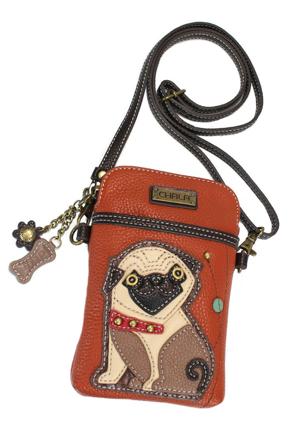 Chala Pug Cellphone Crossbody Purse Handbag Pug Mom