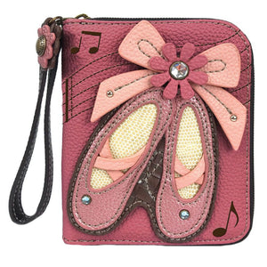 Chala Ballet Shoes Ballerina Zip Around Wallet