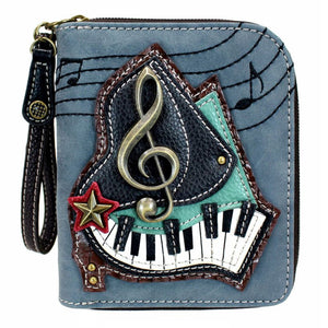 Chala Piano Music Lovers Zip Around Wallet Piano Collectors Wallet
