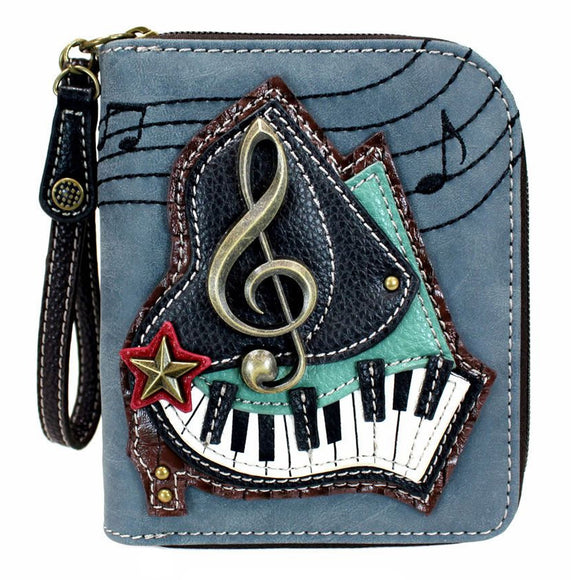 Chala Piano Music Lovers Zip Around Wallet Piano Collectors Wallet