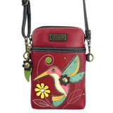Chala Hummingbird Cellphone Crossbody Purse Adjustable Straps Handbag