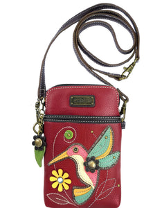 Chala Hummingbird Cellphone Crossbody Purse Adjustable Straps Handbag