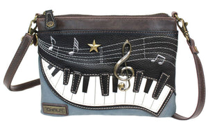 Chala Piano Lovers Mini Crossbody Purse Indigo Piano Collectors Handbag