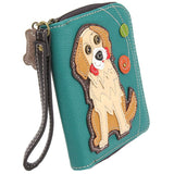 Chala Golden Retreiver Zip Around Wallet