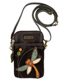 Chala Dragonfly Cellphone Crossbody Purse Adjustable Strap