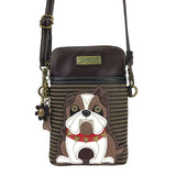 Chala Bulldog Cellphone Crossbody Bulldog Lovers Adjustable Strap Purse