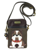 Chala Bulldog Cellphone Crossbody Bulldog Lovers Adjustable Strap Purse