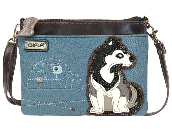 Chala Husky Dog Lovers Mini Crossbody Purse Husky Collectors Handbag