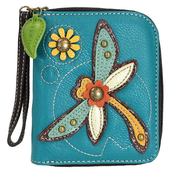 Chala Dragonfly Zip Around Wallet