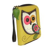 Chala Owl Zip Around Wallet Hoo Hoo Very Cute Mustard Owl Wallet