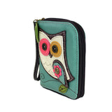 Chala Owl Teal Zip Around Wallet Hoo Hoo Owl Cute Wallet