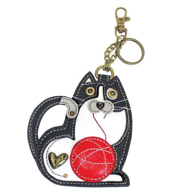 Chala Fat Cat Key Fob and Coin Purse Cat Lovers Keychain