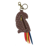 Chala Key Fob and Coin Purse Red Parrot