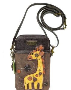 Chala Giraffe Cellphone Crossbody Purse Giraffe Lover Adjustable Strap