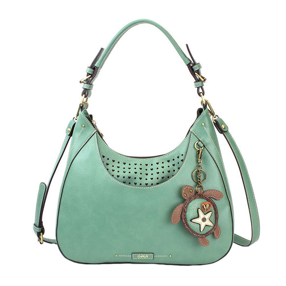 Chala Sweet Hobo Tote Handbag Purse Sea Turtle Teal