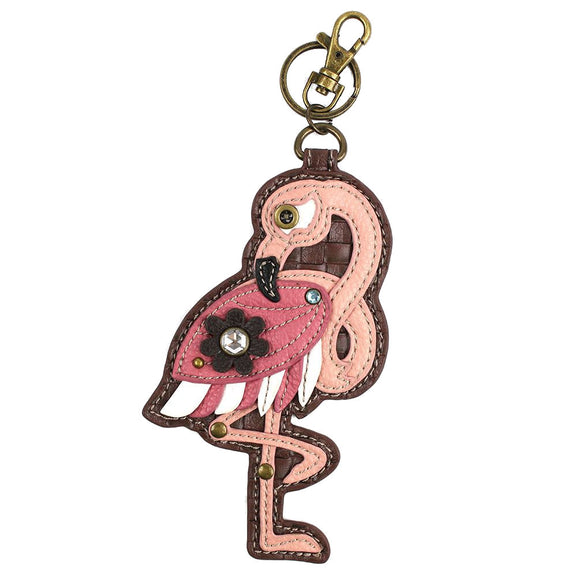 Chala Flamingo Lovers Key Fob and Coin Purse Cute Keychain
