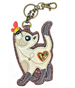 Chala Key Fob and Coin Purse Slim Cat