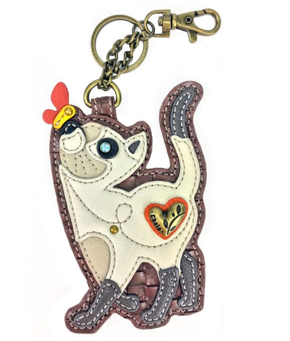 Chala Key Fob and Coin Purse Slim Cat