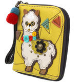 Chala Llama Mustard Zip Around Wallet Llama Collectors Wallet