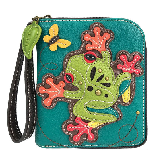 Chala Frog Lovers Zip Around Wallet