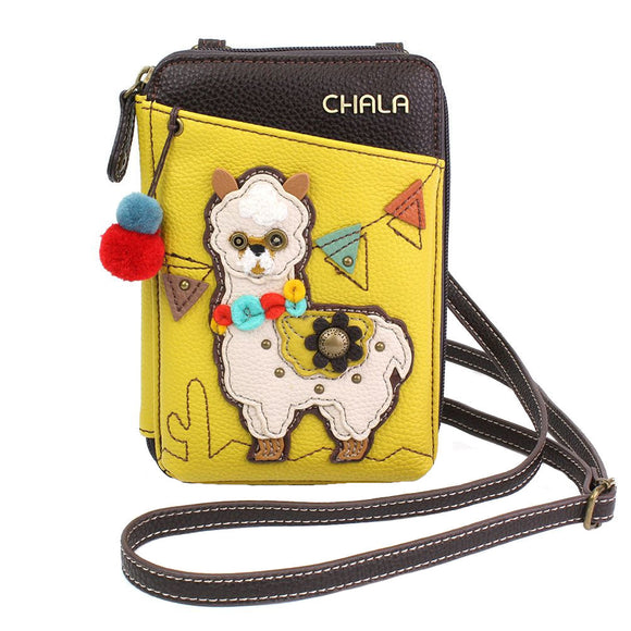 CHALA Wallet Crossbody Purse Handbag Llama - Mustard