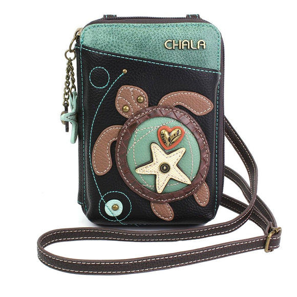 CHALA Wallet Crossbody Purse Handbag Sea Turtle - Black